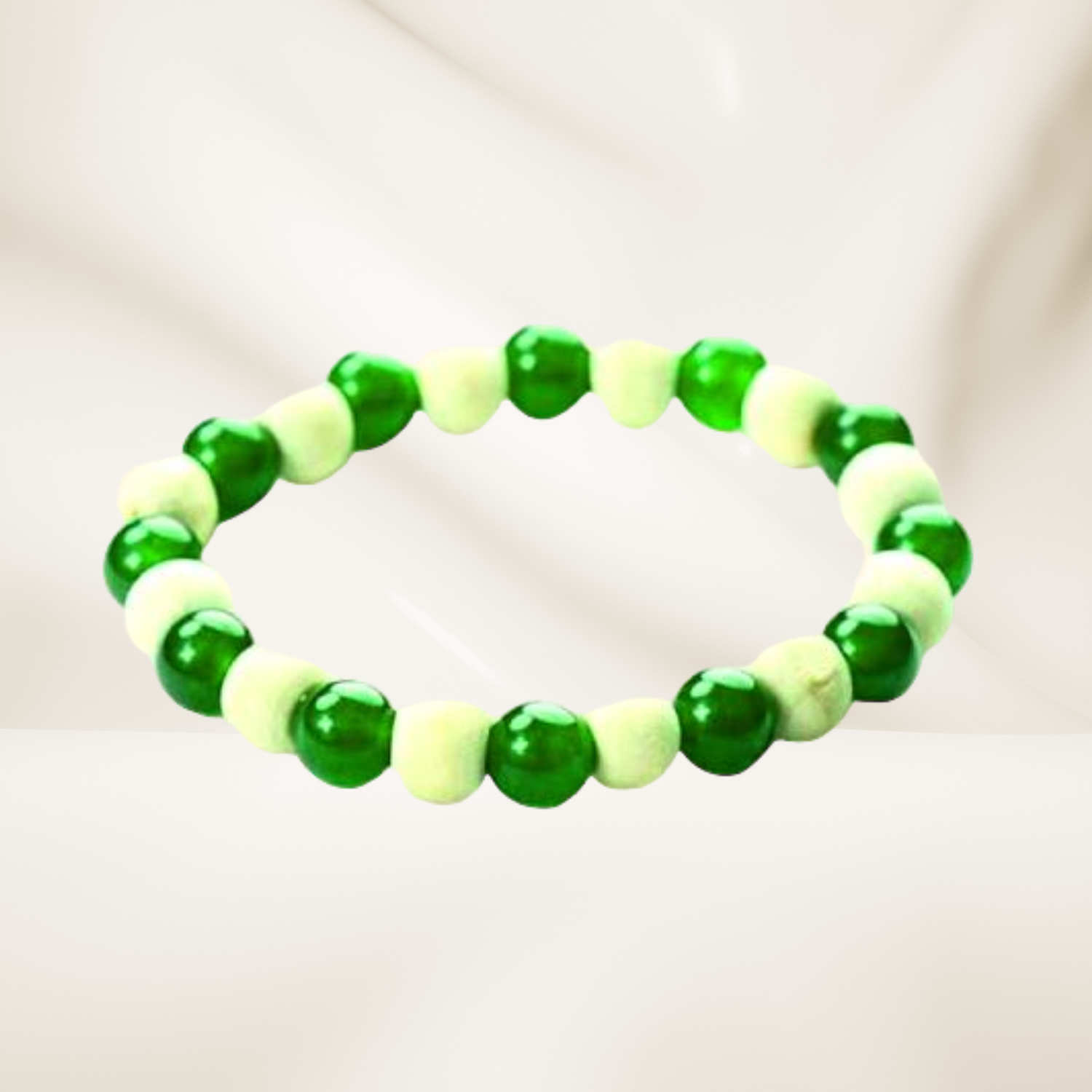 Natural Green Aventurine With Tulsi Bracelet