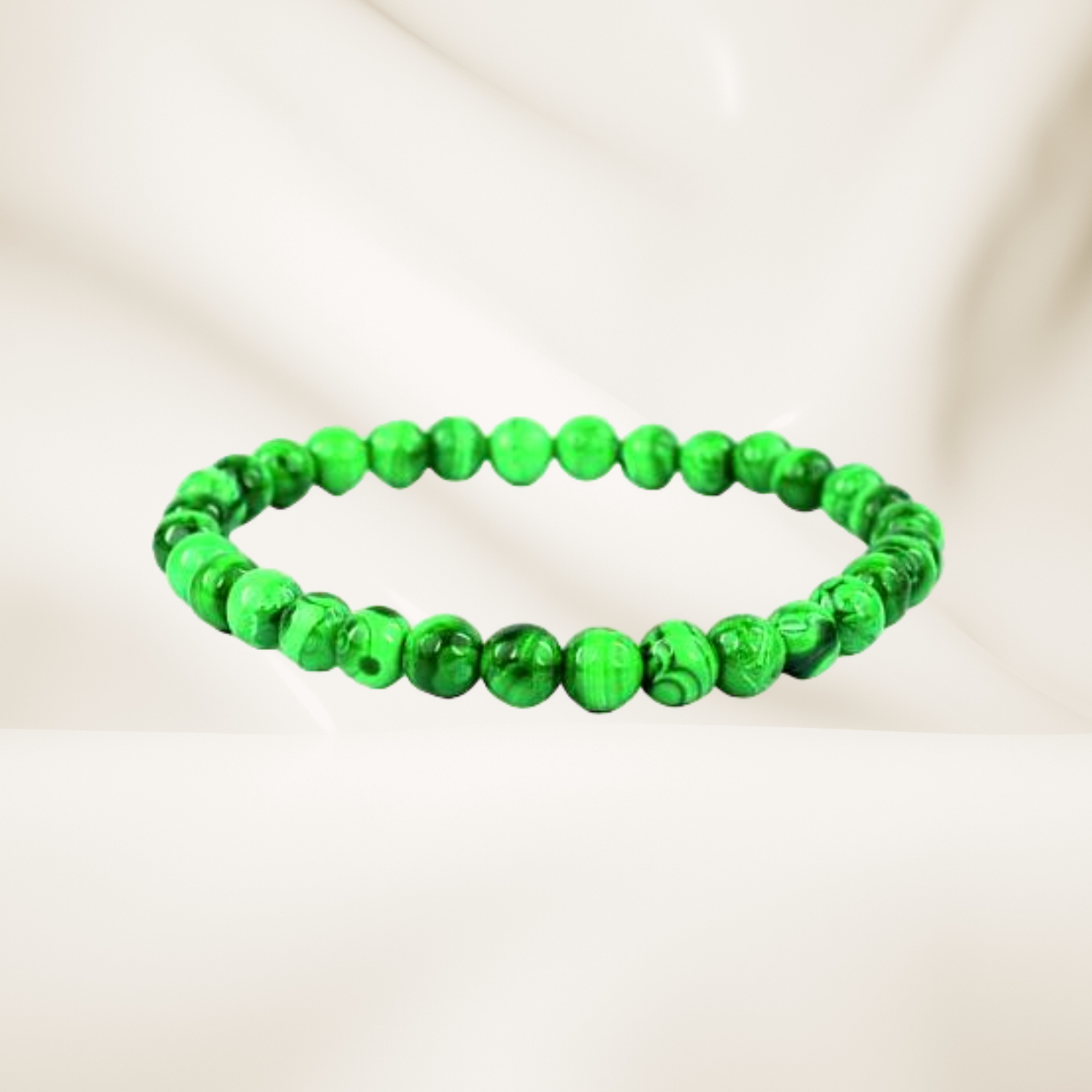 Natural Malachite With Tulsi Bracelet